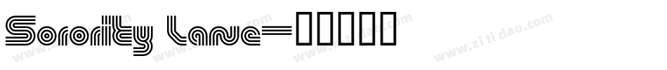 Sorority Lane字体转换
